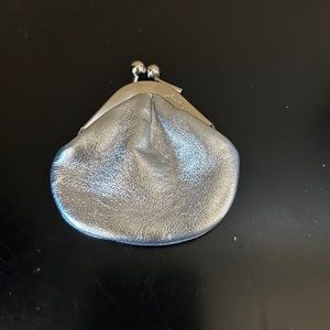 Judith Leiber Silver Coin Pouch. NWOT